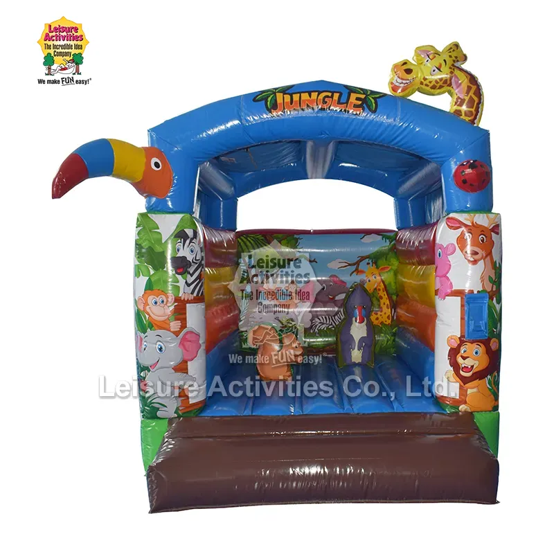 Mini nafukovací skákací hrad Jungle so strechou a vzostupom tematických hracích plôch Mini nafukovací skákací hrad Jungle so strechou a vzostupom tematických hracích plôch